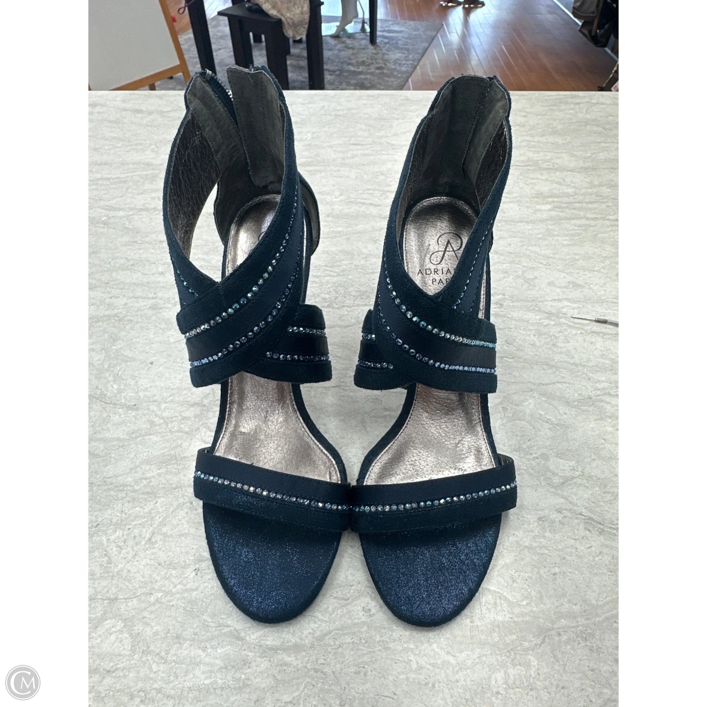 Sandals Heels Stiletto By Adrianna Papell In Blue, Size: 8.5