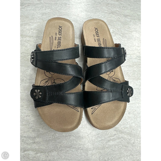 Sandals Flats By Josef Seibel In Black, Size: 6.5
