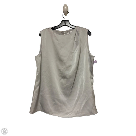 Top Sleeveless By Calvin Klein In Silver, Size: Xl