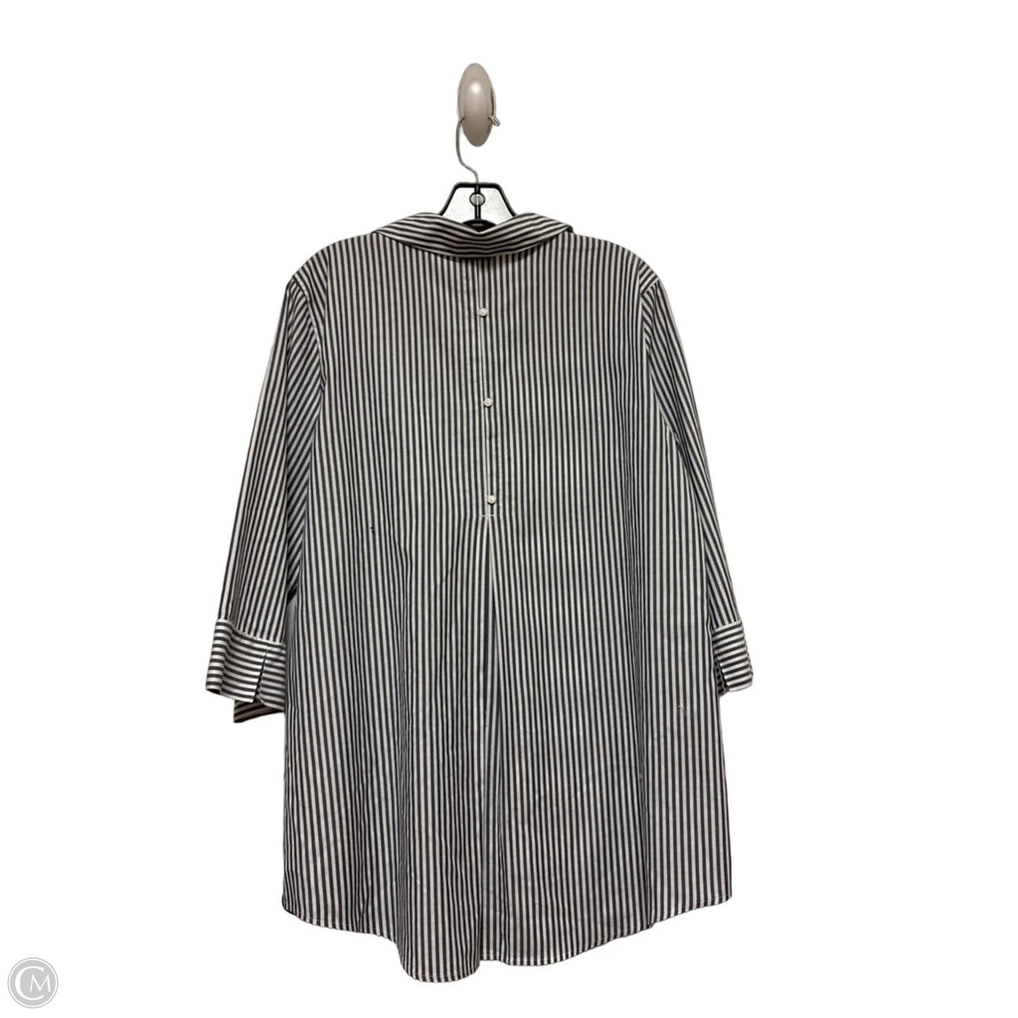 Top Long Sleeve By Chicos In Striped Pattern, Size: L