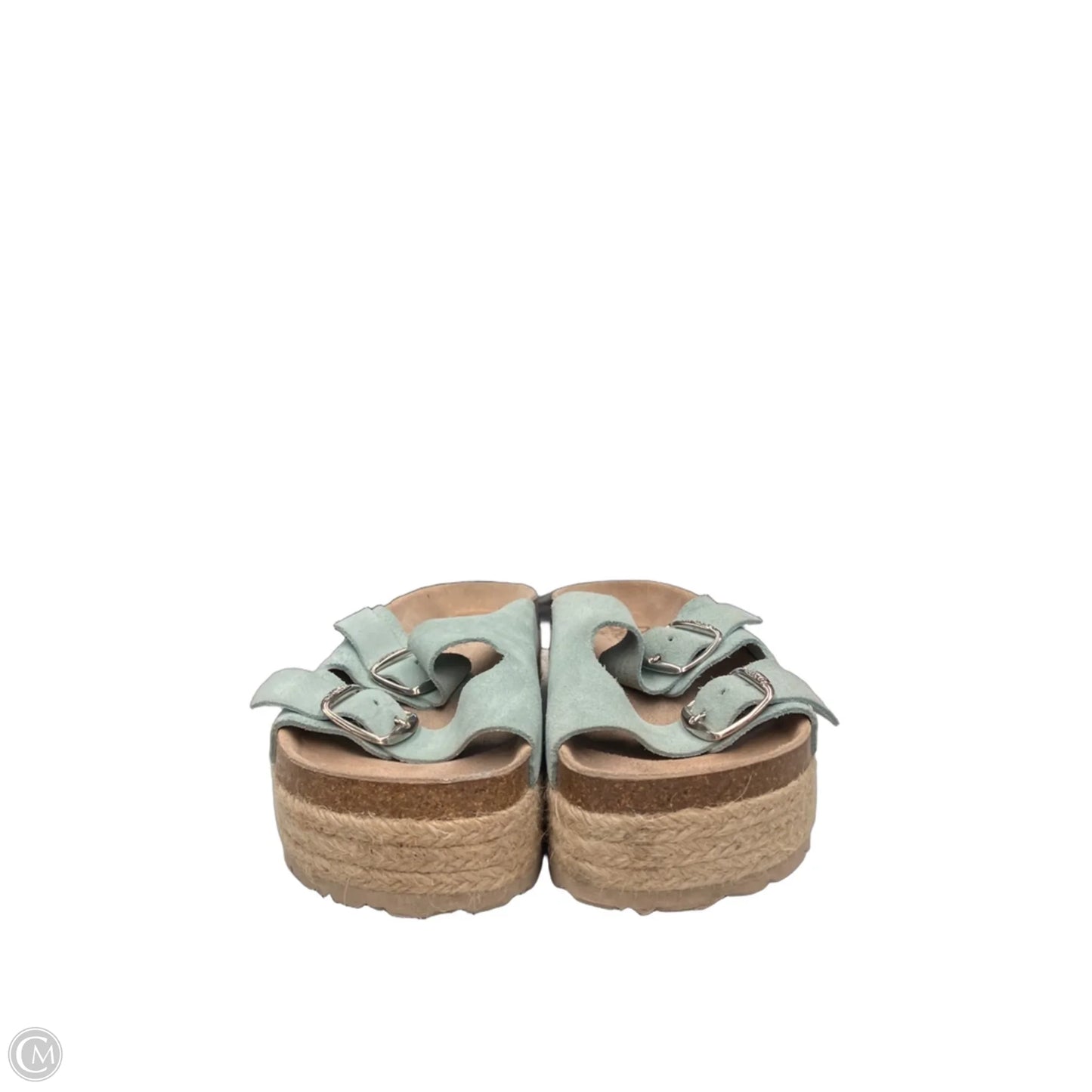 Sandals Flats By Clothes Mentor In Green, Size: 7.5
