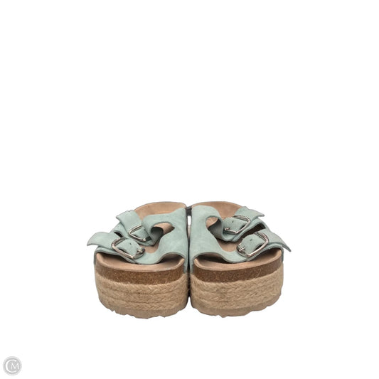 Sandals Flats By Clothes Mentor In Green, Size: 7.5