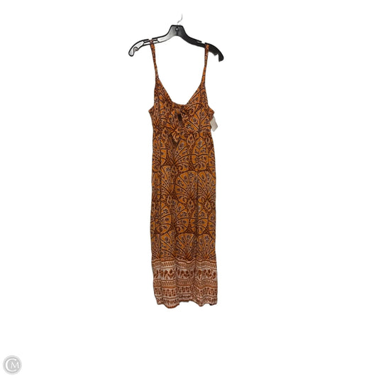 Dress Casual Midi By Knox Rose In Brown & Orange, Size: Xl