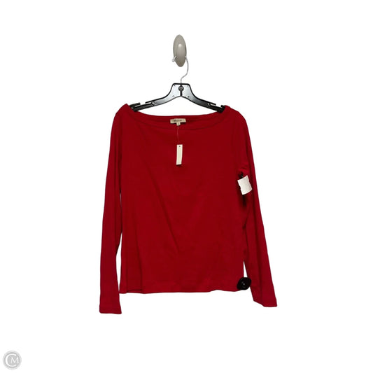 Top Long Sleeve Basic By Madewell In Red, Size: Xl