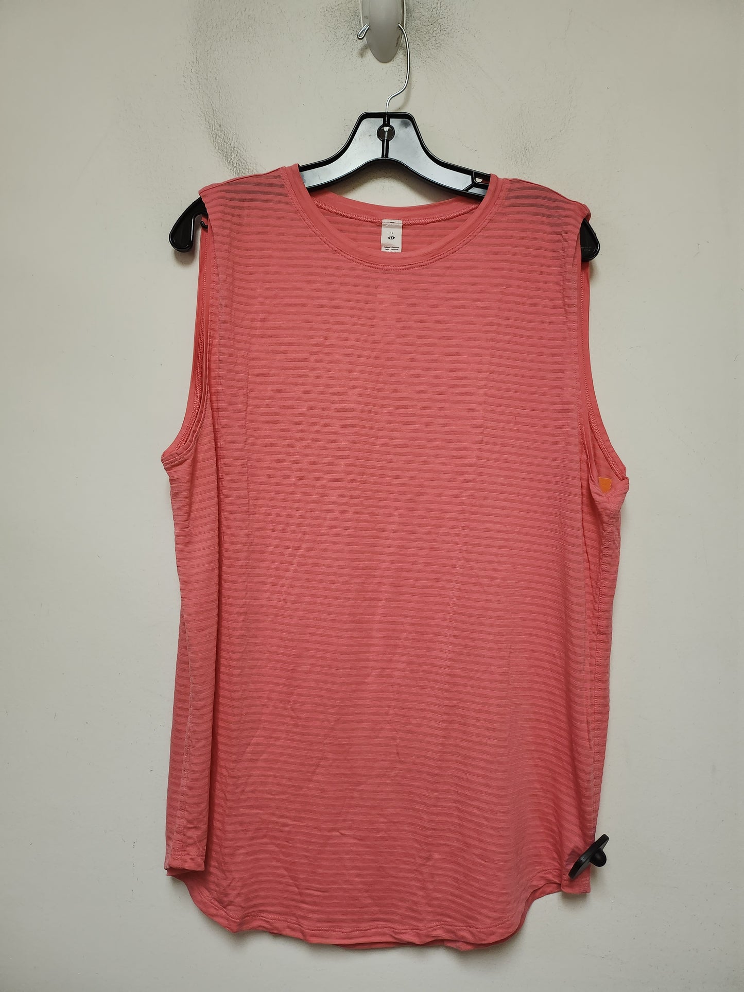Athletic Tank Top By Lululemon In Pink, Size: L