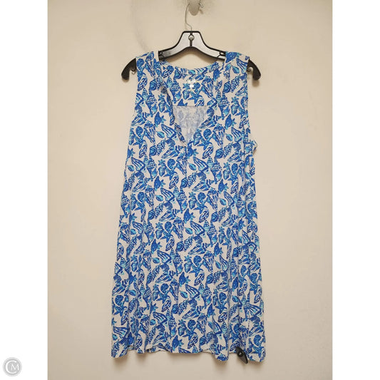 Dress Designer By Lilly Pulitzer In Blue & White, Size: Xl