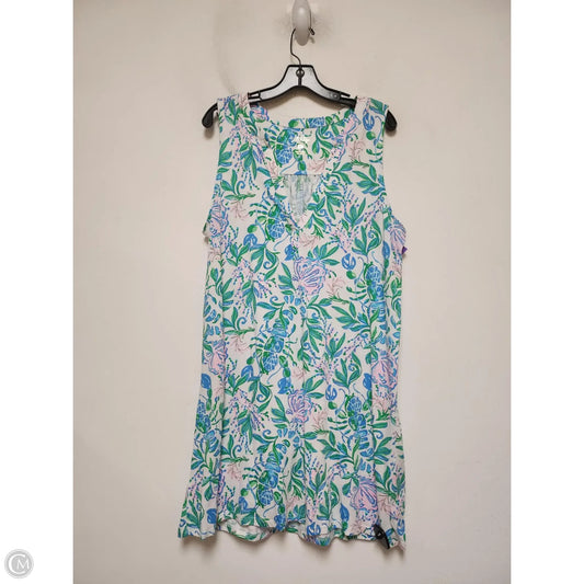 Dress Designer By Lilly Pulitzer In Blue & Green, Size: Xl