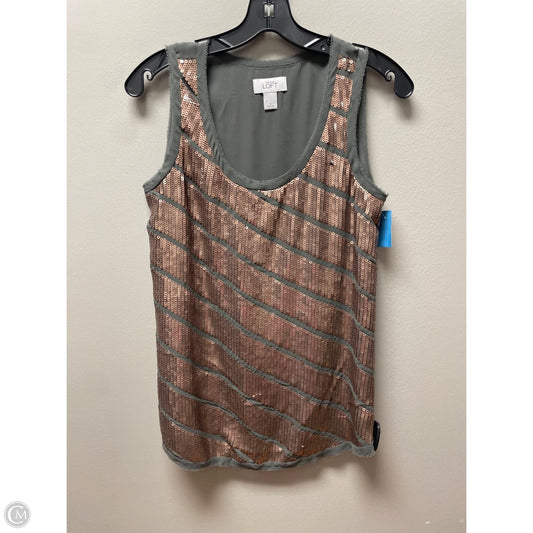 Top Sleeveless By Loft In Grey, Size: S