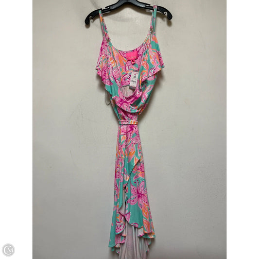 Dress Designer By Lilly Pulitzer In Green & Pink, Size: M