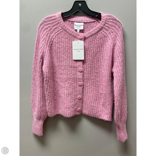 Sweater Cardigan By Clothes Mentor In Pink, Size: S