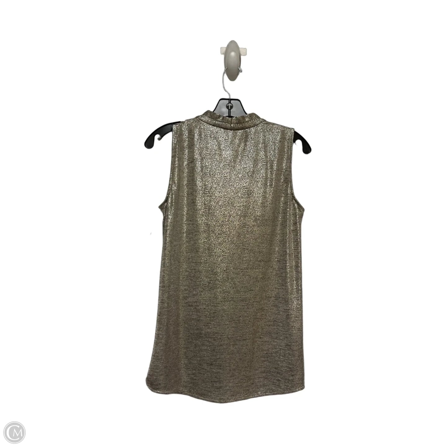 Top Sleeveless By Calvin Klein In Gold, Size: S