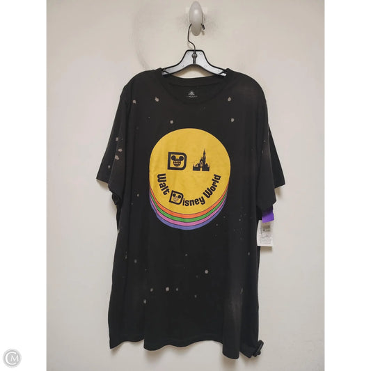 Top Short Sleeve Basic By Walt Disney In Black & Yellow, Size: Xl
