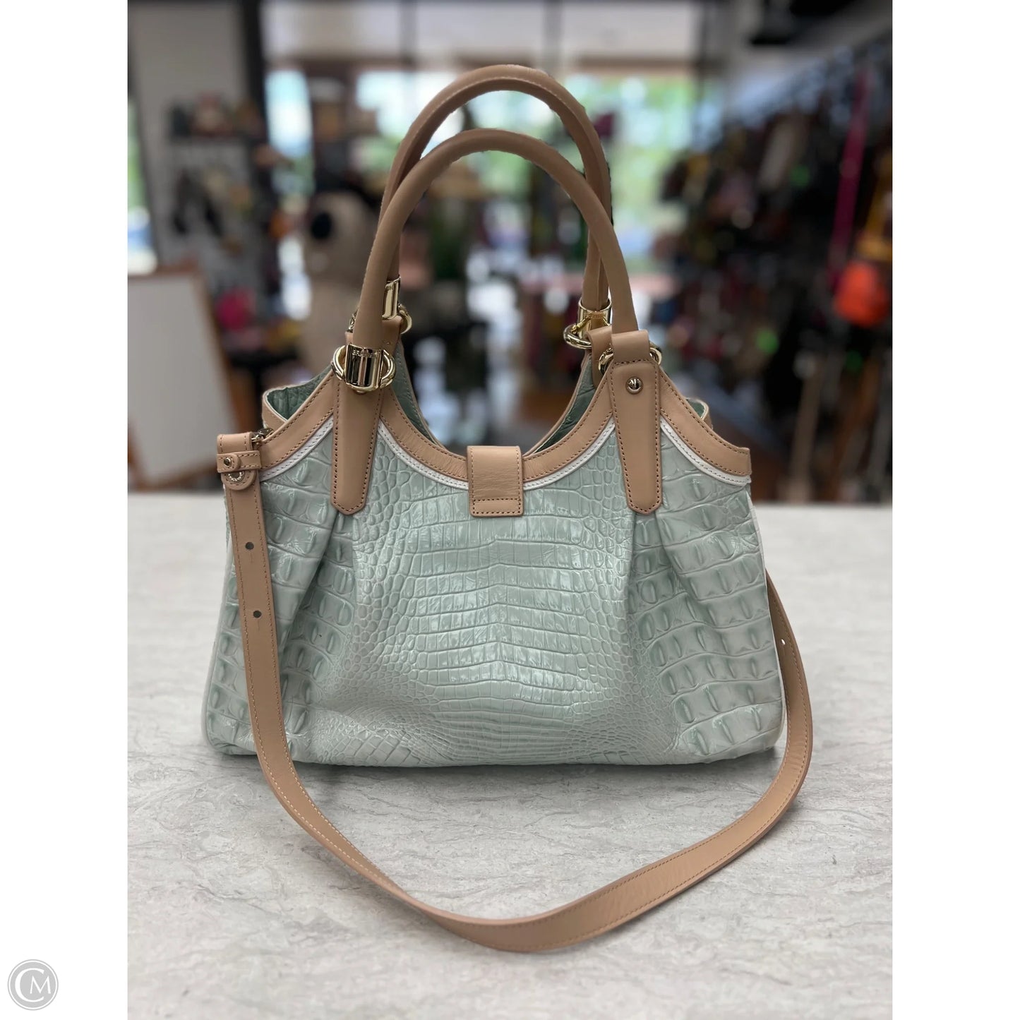 Handbag Designer By Brahmin, Size: Large