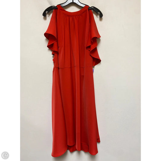 Dress Casual Midi By Eloquii In Red, Size: 2x