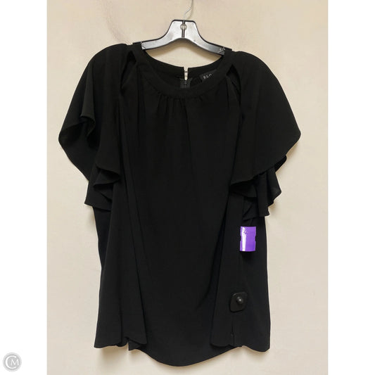 Top Short Sleeve Basic By Eloquii In Black, Size: 2x