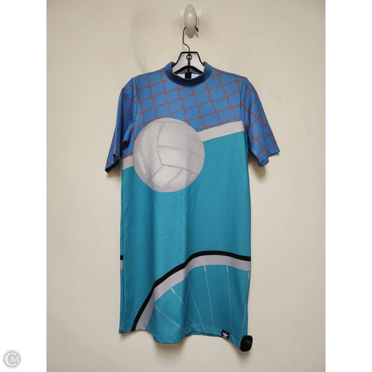 Athletic Dress By Adidas In Blue & Green, Size: S