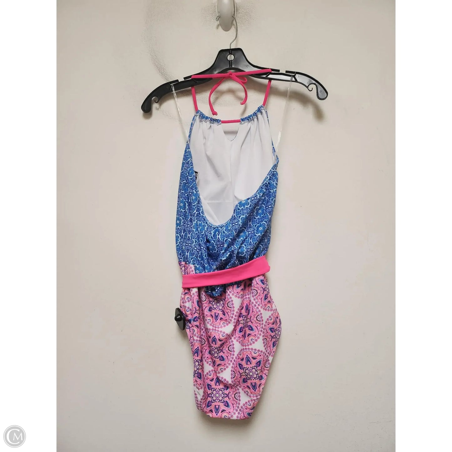 Swimsuit By Nicole Miller In Blue & Pink, Size: L