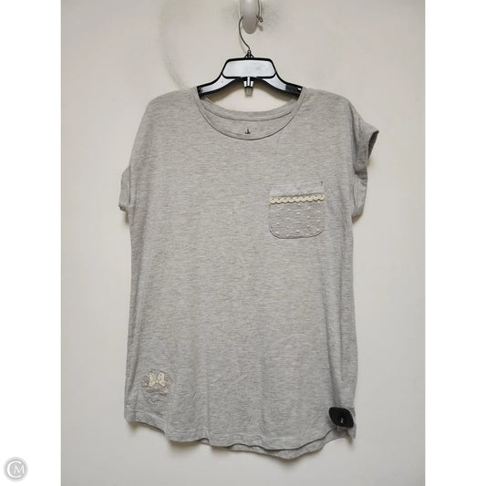 Top Short Sleeve Basic By Walt Disney In Grey, Size: L