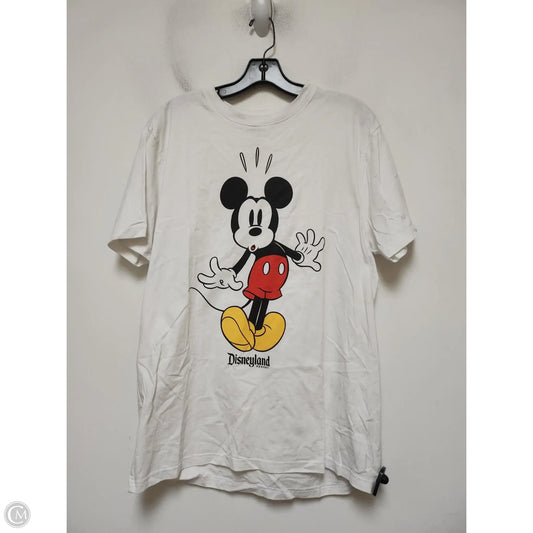 Top Short Sleeve Basic By Walt Disney In White, Size: M