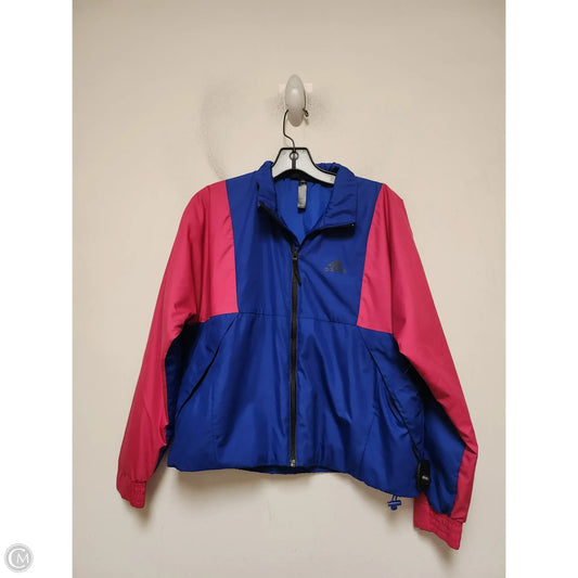 Athletic Jacket By Adidas In Blue & Pink, Size: Xs