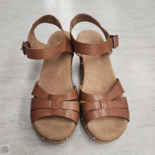 Sandals Heels Block By Clarks In Tan, Size: 8.5