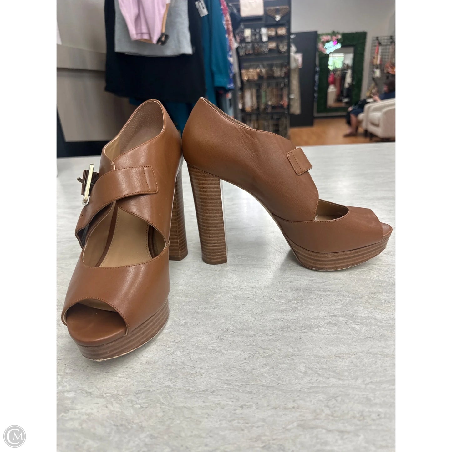Shoes Heels Block By Michael By Michael Kors In Brown, Size: 8.5