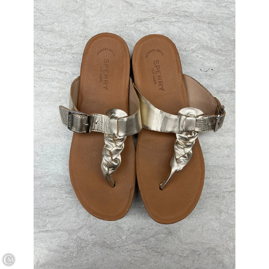 Sandals Flats By Sperry In Gold, Size: 6.5