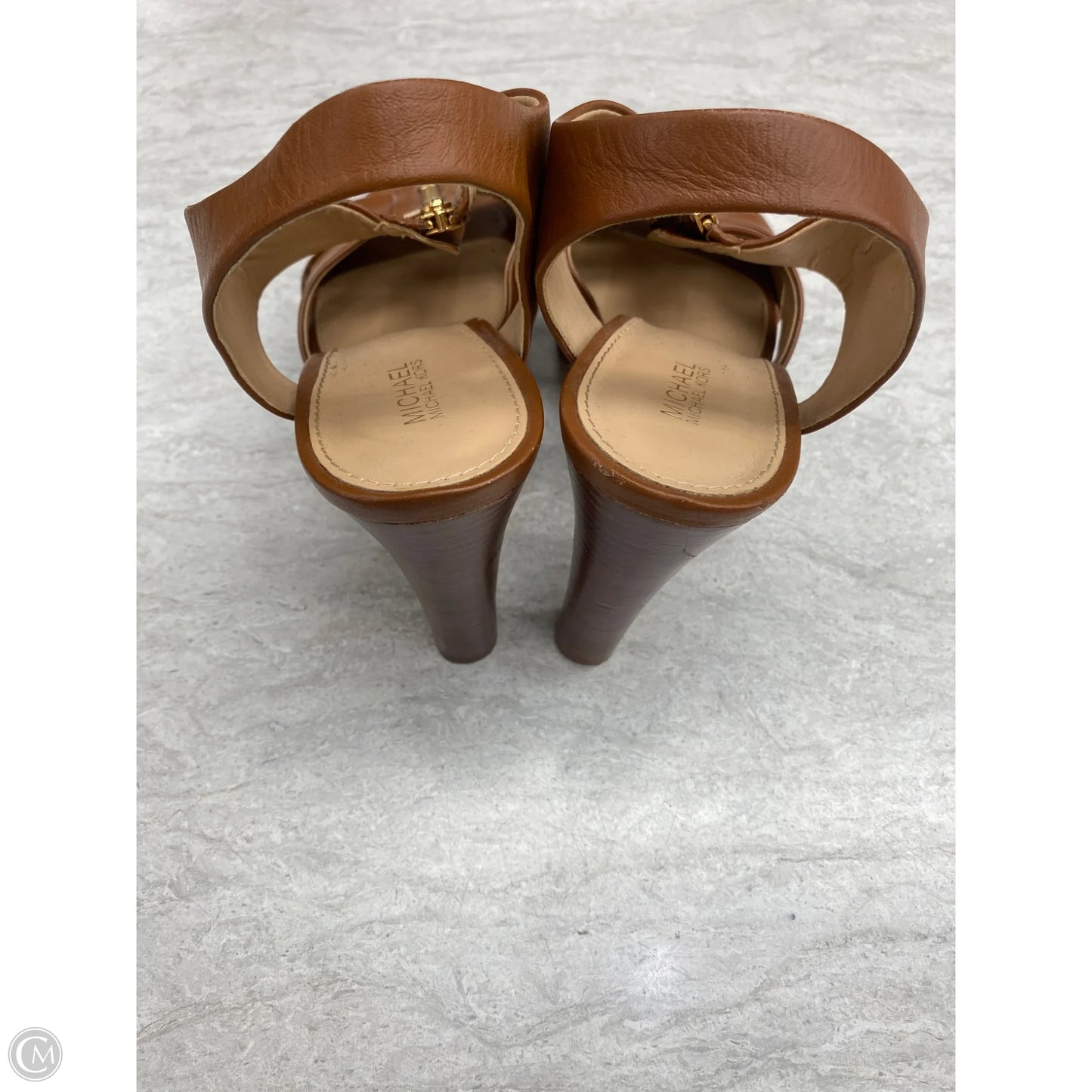 Sandals Heels Block By Michael By Michael Kors In Brown, Size: 8.5