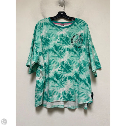 Top Short Sleeve By Walt Disney In Green, Size: Xl