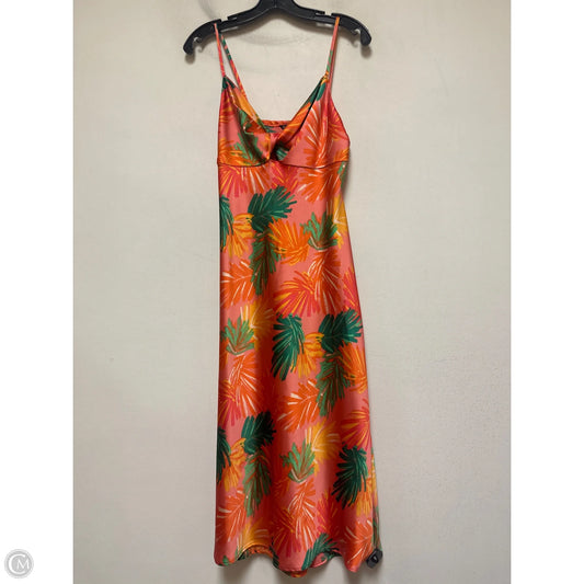 Dress Casual Midi By Versona In Tropical Print, Size: M