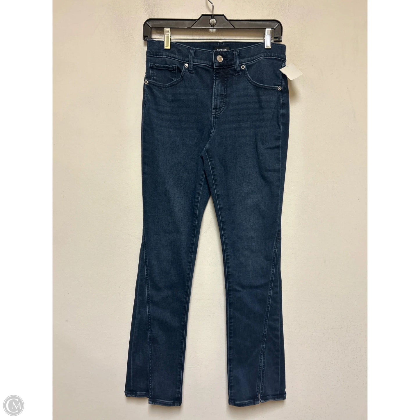 Jeans Cropped By Express In Blue Denim, Size: 6