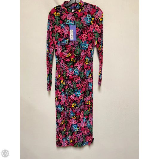 Dress Casual Midi By Clothes Mentor In Floral Print, Size: M