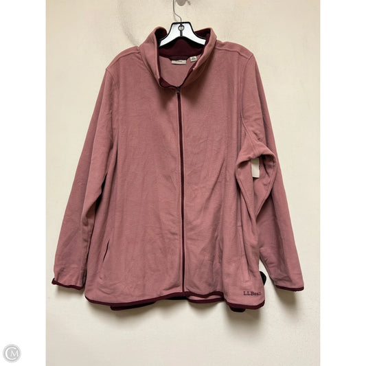 Jacket Fleece By L.l. Bean In Mauve, Size: 3x