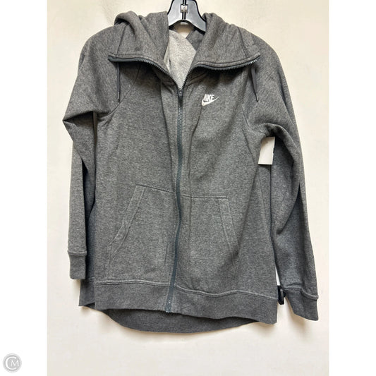 Athletic Jacket By Nike Apparel In Grey, Size: S