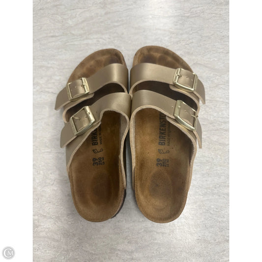 Sandals Flats By Birkenstock In Gold, Size: 9