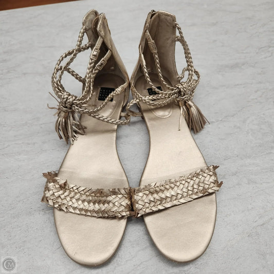 Sandals Flats By White House Black Market In Gold, Size: 9