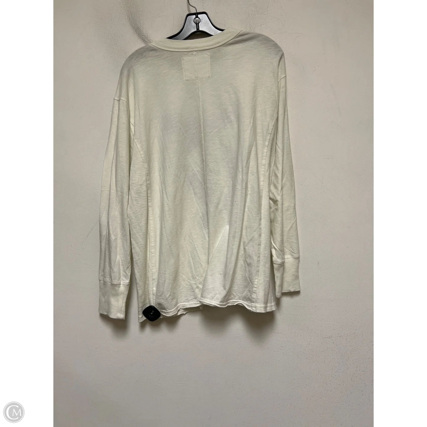 Top Long Sleeve By Aerie In Black & Cream, Size: S