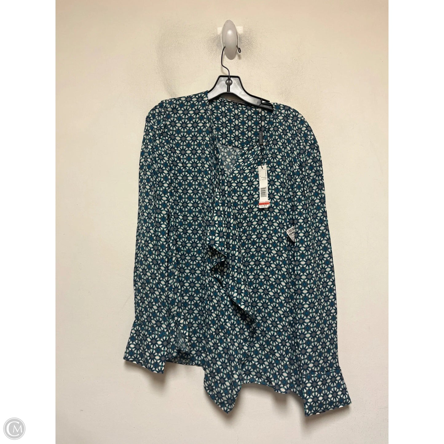 Top Long Sleeve By Elie Tahari In Geometric Pattern, Size: L