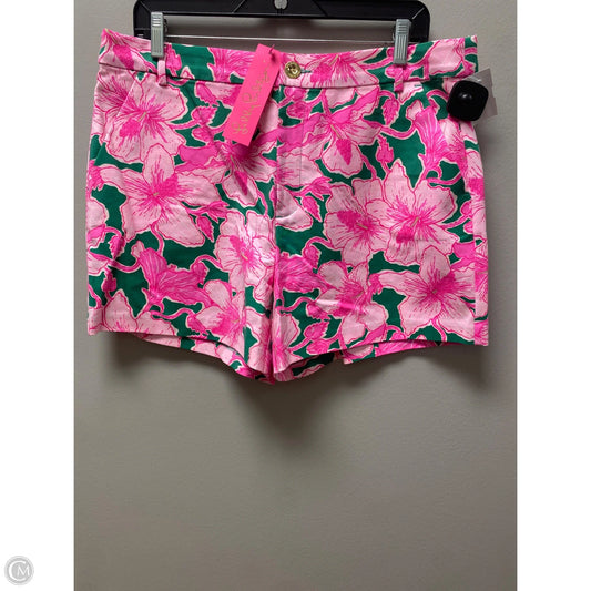 Shorts Designer By Lilly Pulitzer In Green & Pink, Size: 14