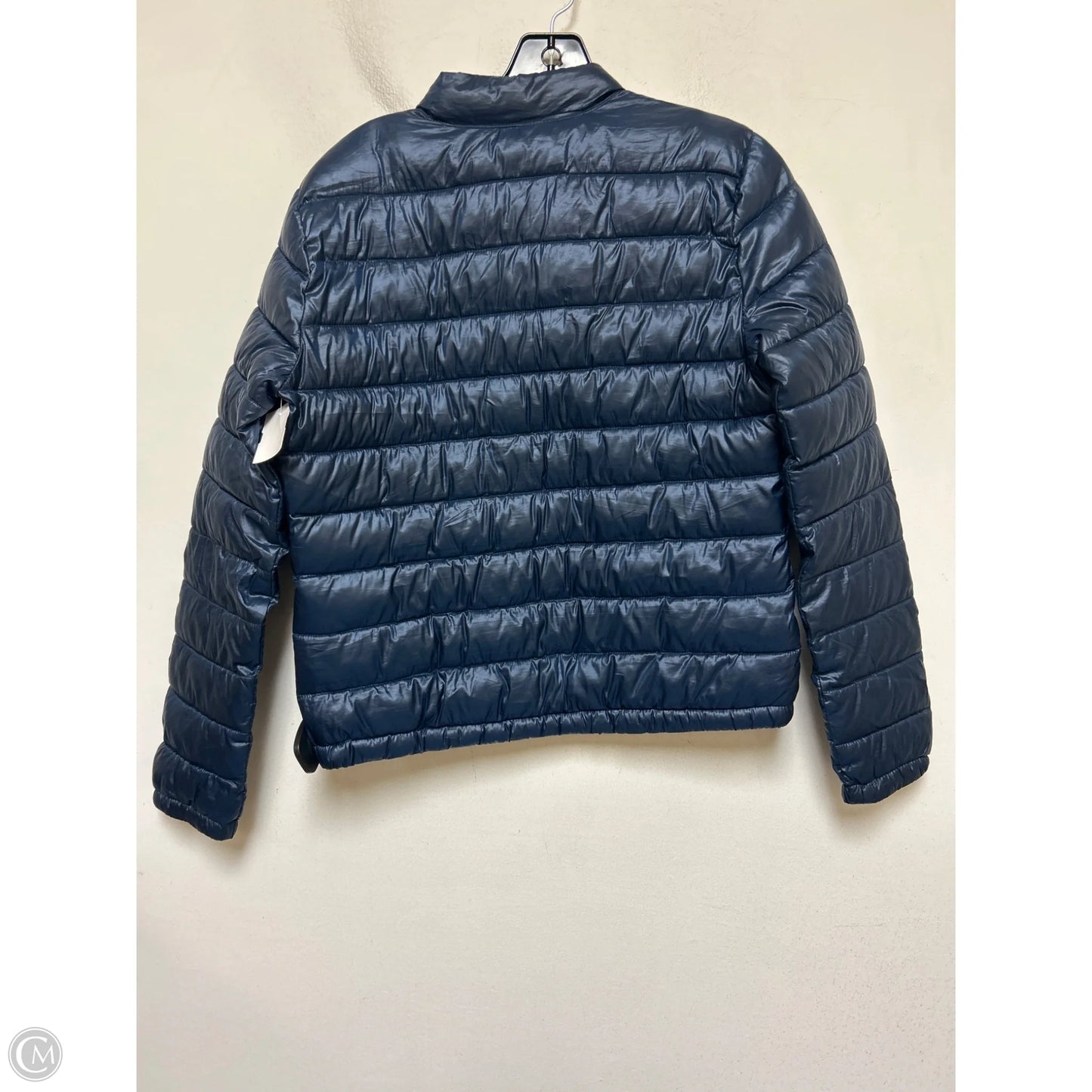 Jacket Puffer & Quilted By Calvin Klein In Navy, Size: S