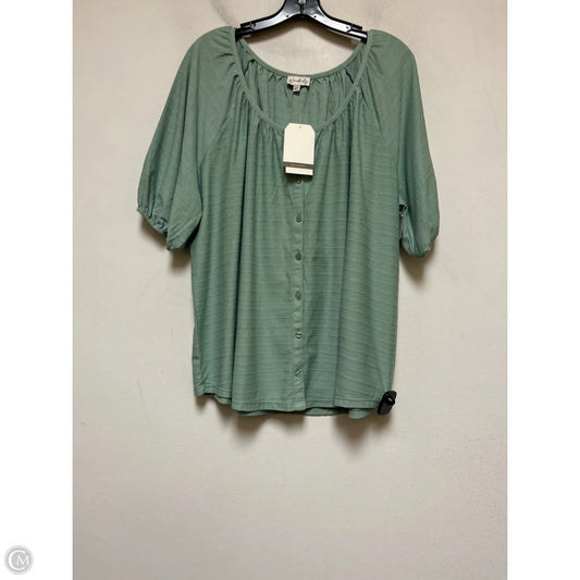 Top Short Sleeve By Wonderly In Green, Size: 2x