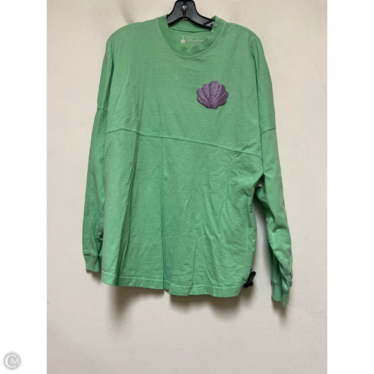 Top Long Sleeve By Disney In Green & Purple, Size: M