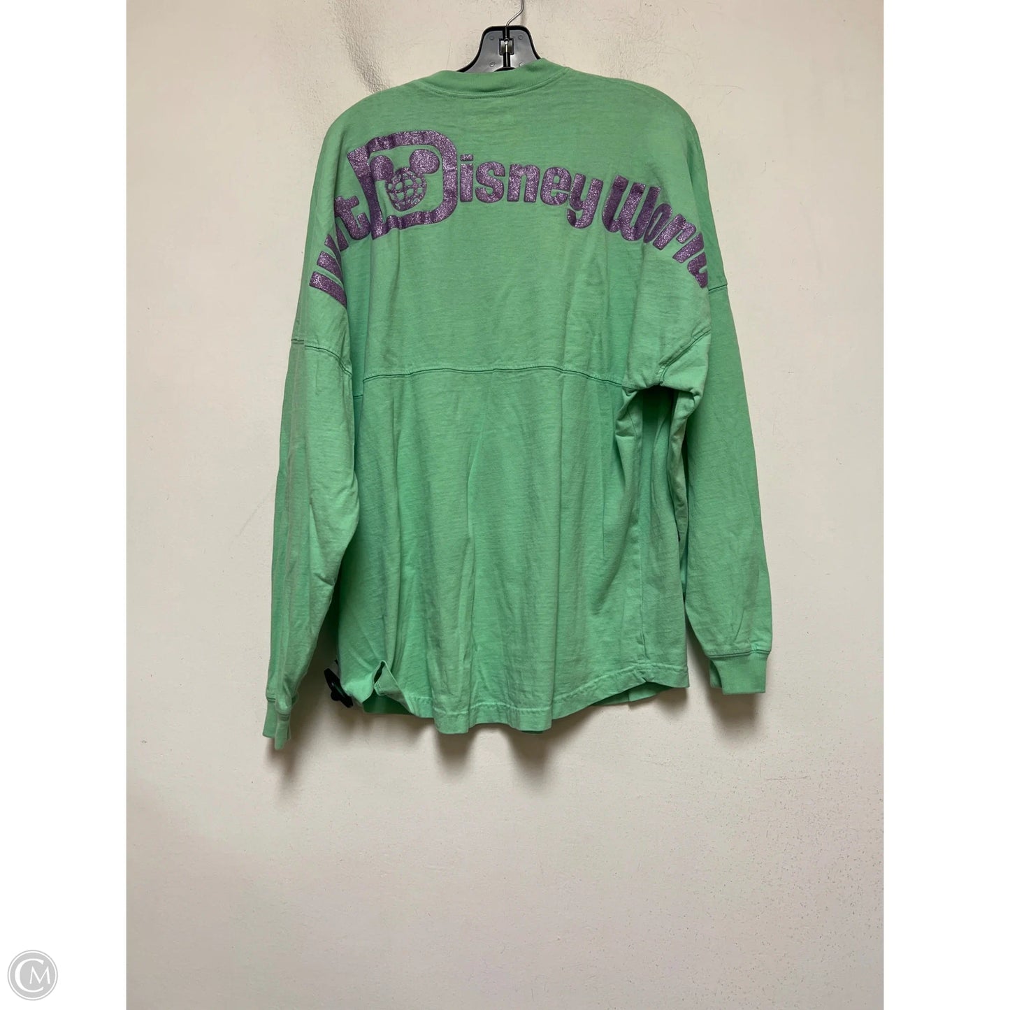 Top Long Sleeve By Disney In Green & Purple, Size: M