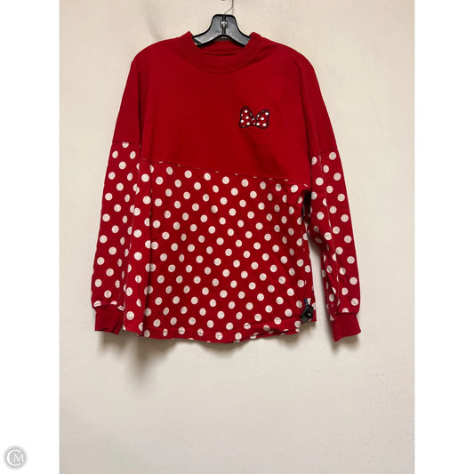 Top Long Sleeve By Disney In Black & Red, Size: S