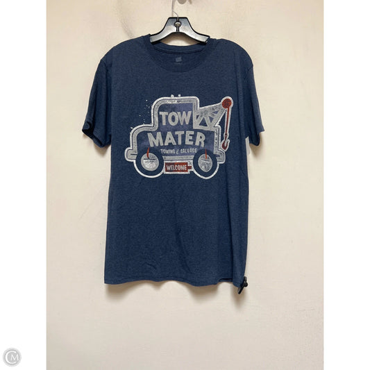Top Short Sleeve By Disney In Blue & Red & White, Size: M