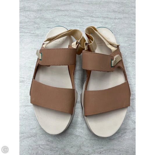 Sandals Flats By Sorel In Brown & Cream, Size: 11