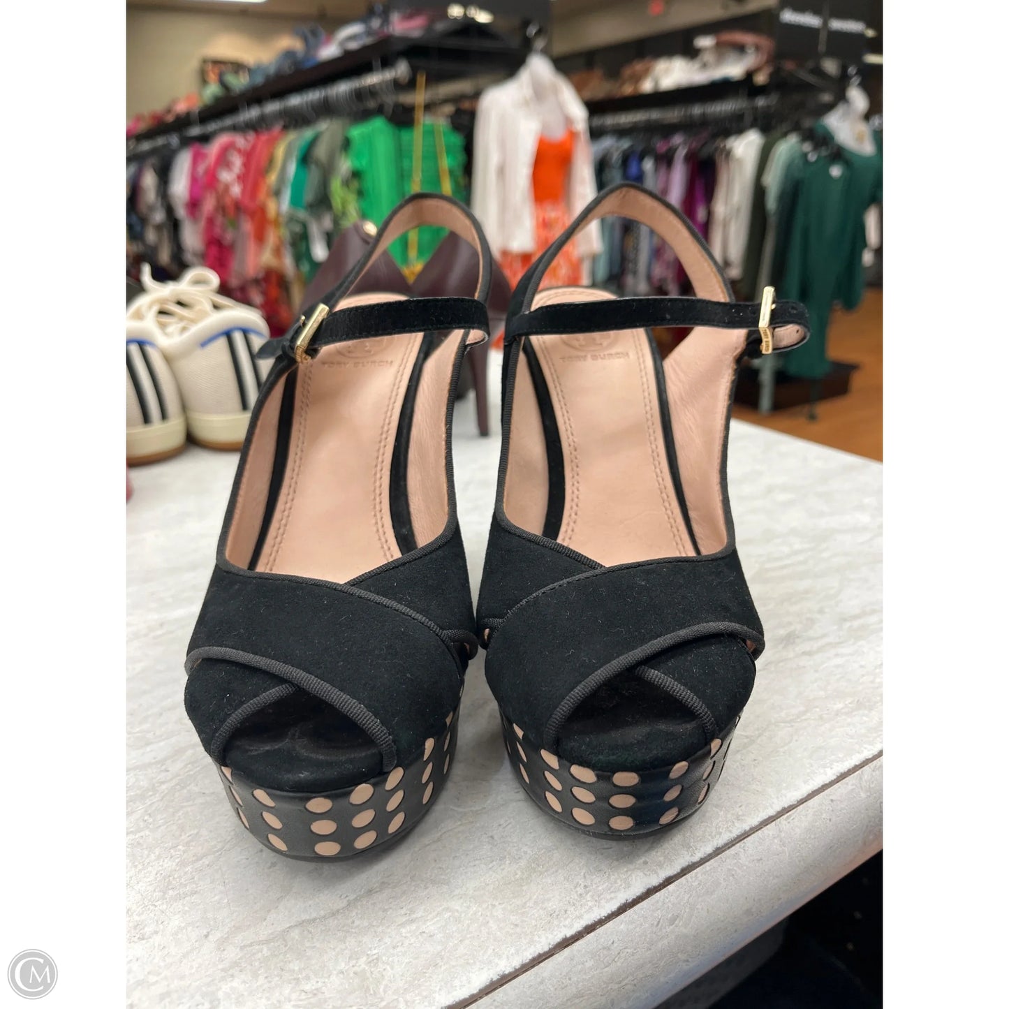 Shoes Designer By Tory Burch In Polkadot Pattern, Size: 7