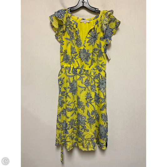 Dress Casual Short By Loft In Blue & Yellow, Size: S
