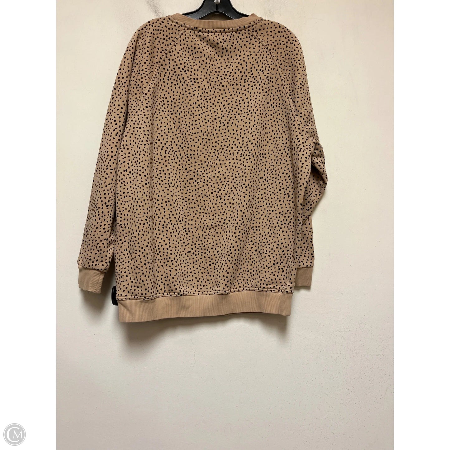 Sweatshirt Crewneck By Clothes Mentor In Black & Tan, Size: M