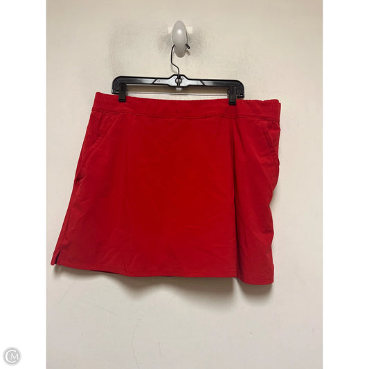 Athletic Skort By Columbia In Red, Size: 2x